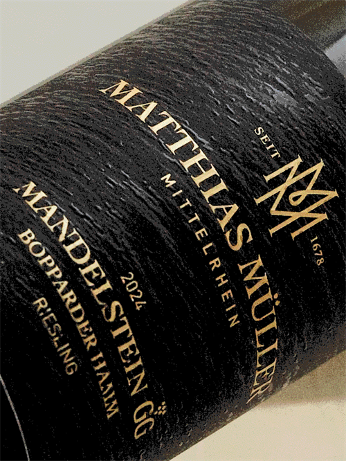 Matthias Müller /  "Mandelstein"  GG Riesling Trocken Bopparder Hamm/ Mittelrhein 2024 