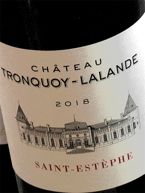 Château Tronquoy-Lalande Saint Estephe 2018